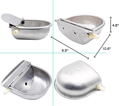 Vista 10 de Paquete de 2 válvulas de flotador, dispensador automático de agua estable para mascotas con cierre automático de 1/2 pulgada, bebedero de agua