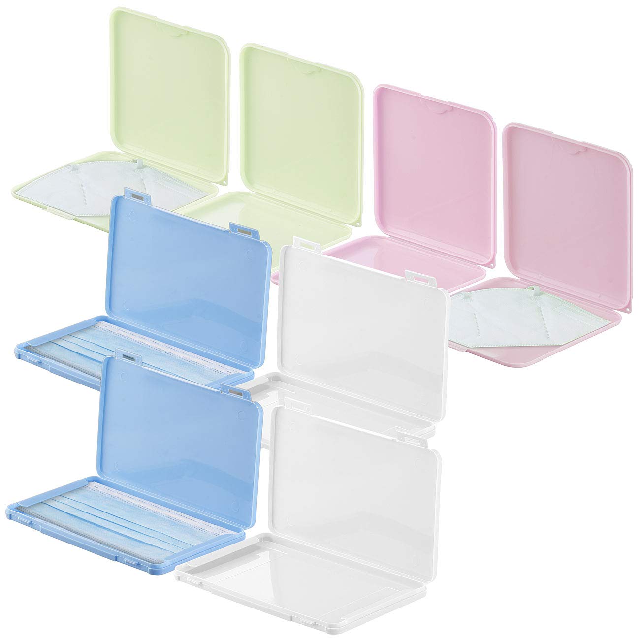 PEARL Maskenbox: 8er-Set Masken-Aufbewahrungs-Etuis, staubdicht und hygienisch, bunt (Box für Masken, FFP2 Masken Box, Mundschutz) Drogerie & Körperpflege