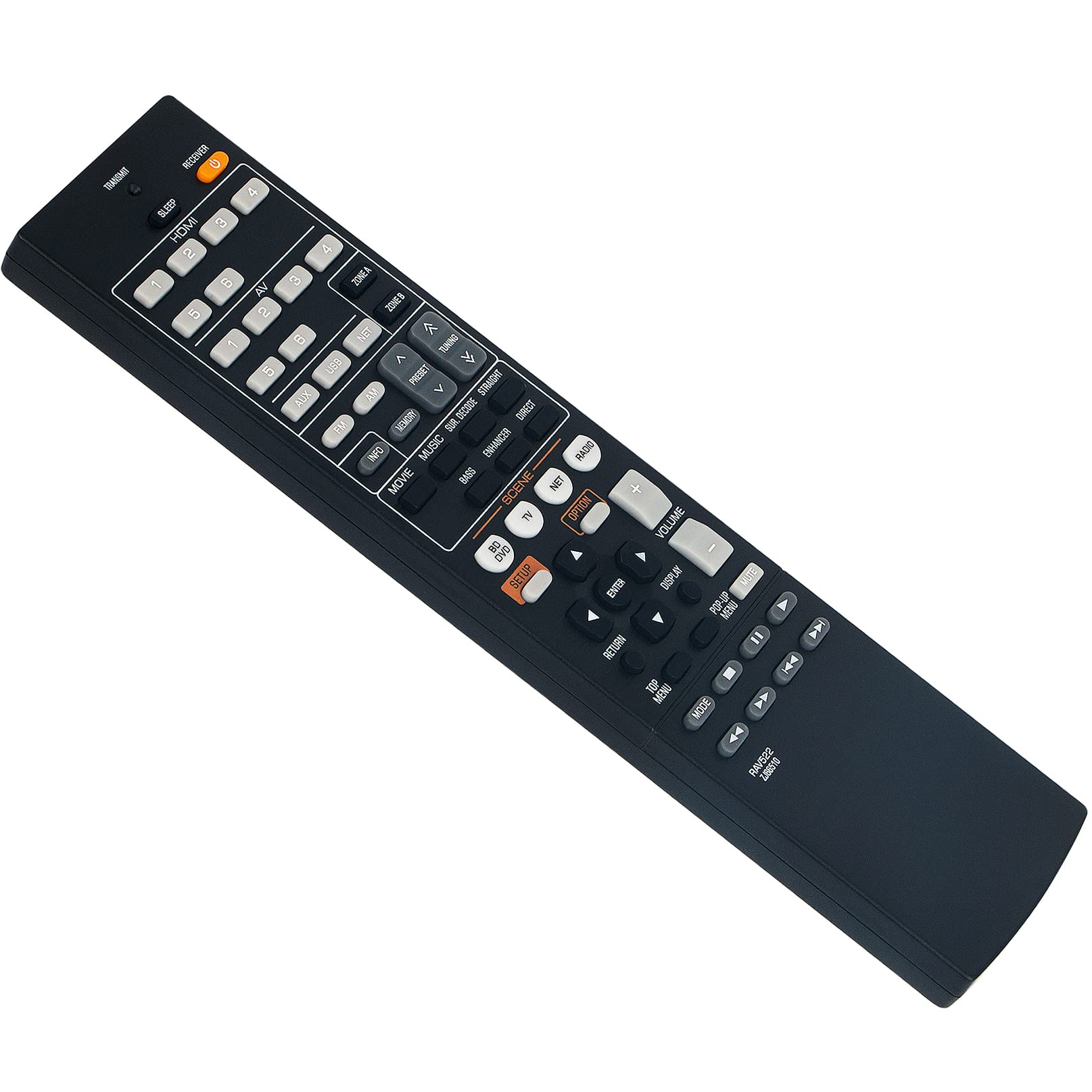 Amazon | RAV522 ZJ66510 交換用リモコン コマンダー ヤマハ AV