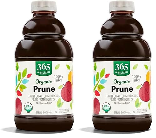 365 by Whole Foods Market Organic Prune Juice, 32 Fl Oz | 100% Juice | Pack of 2