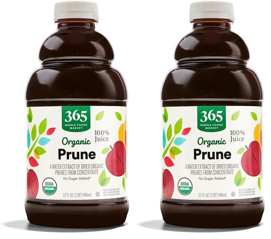 365 by Whole Foods Market Organic Prune Juice, 32 Fl Oz | 100% Juice | Pack of 2