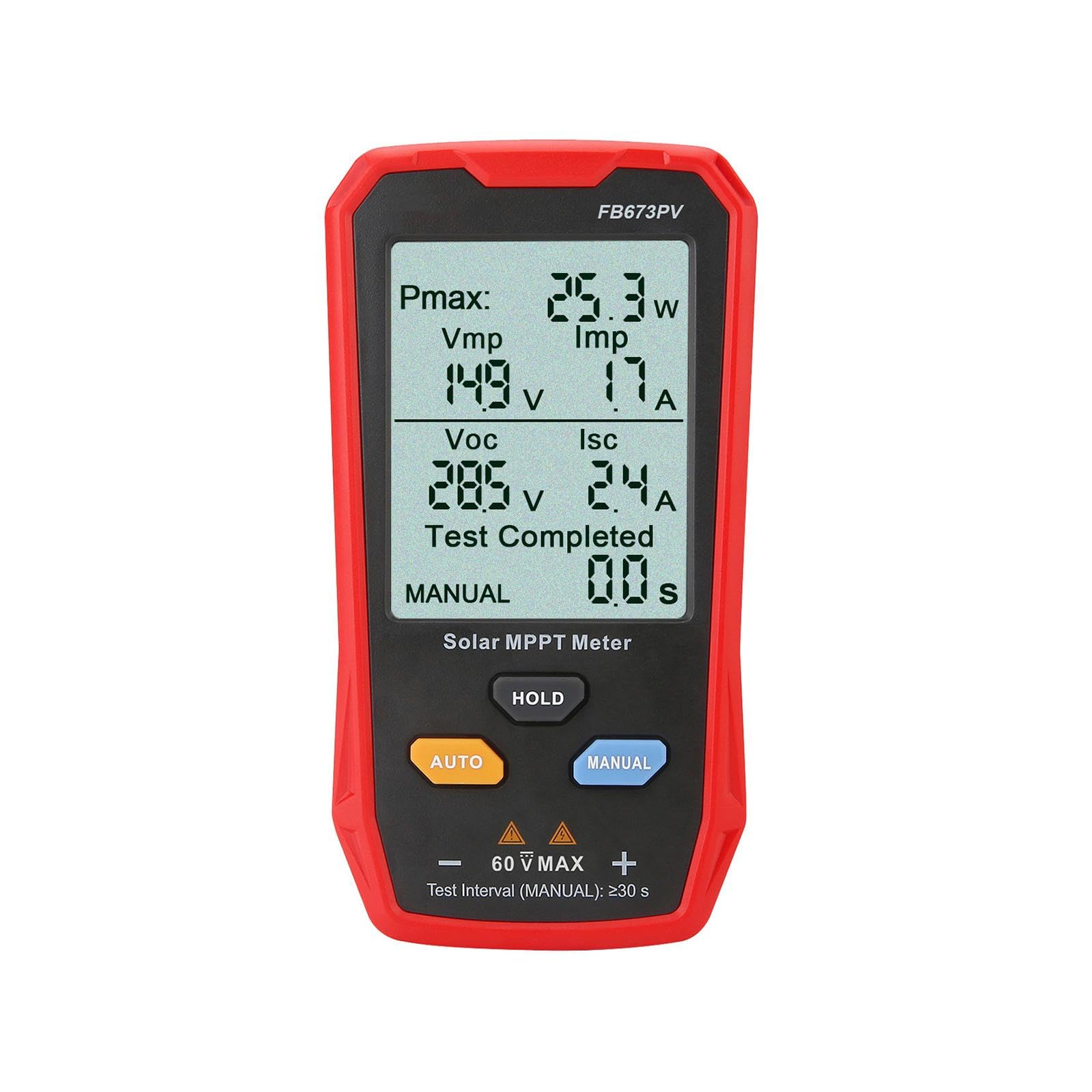 Kit de multímetro fotovoltaico con medidor Solar Mppt, pantalla grande para pruebas solares fotovoltaicas, versátil, 14,2x7,6x2cm con Cable de