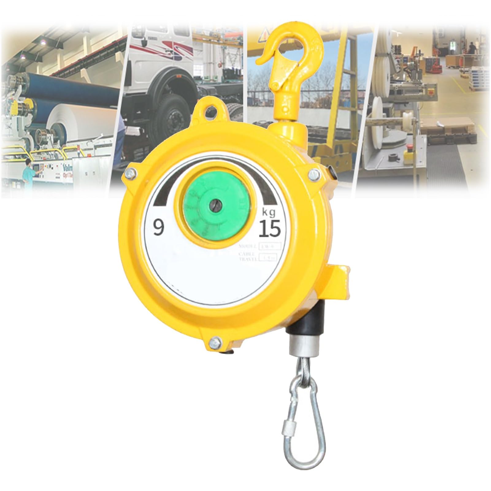 HYQOUKLR Telescopic Spring Balancer, Spring Balancer With Hook And 1.5M Wire Rope For Multiple Load Ranges(9-15kg)