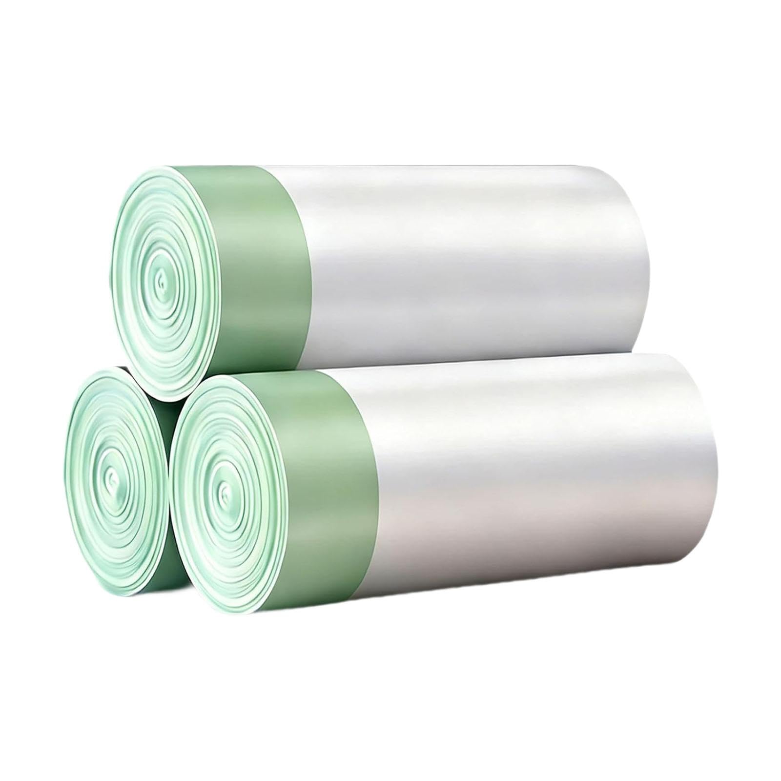 F Fityle 60 Bolsas para de Gatos y excrementos de Perro, portátiles, para pasillos, Paseos y Viajes al Libre, Cordón Verde