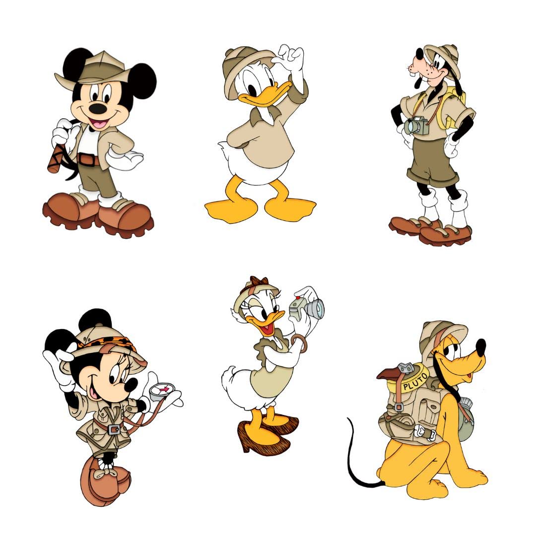 Mickey Safari Theme Cutout (6 inches/250 GSM Cardstock/Mixcolour/12Pcs)-image-30