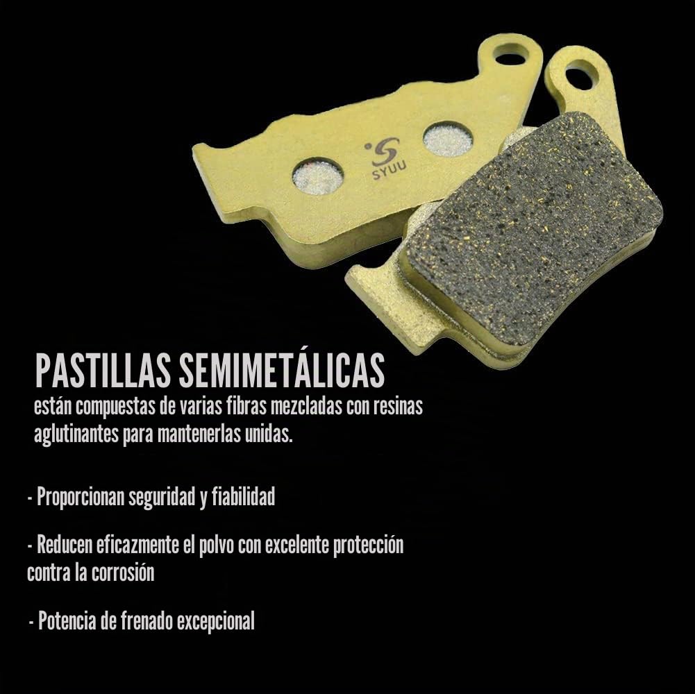 S SYUU Motocicleta ibra de cobre delantero y trasero Pastillas de freno Compatible con BMW F 700 GS 13-17 F 800 GS ADVENTURE 12-17 FA209F FA209F FA213R