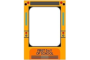 Yellow School Bus First Day of School Back to School Photo Frame