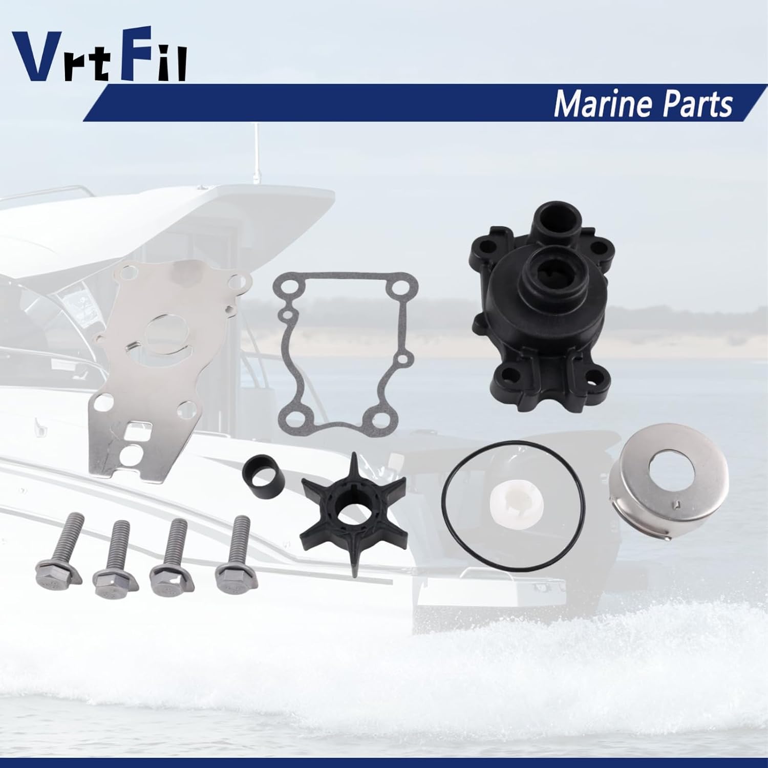 66T-W0078-00 66T-W0078-01 Water Pump Repair Kit Compatible with Yamaha Outboard 25HP 30HP 40HP