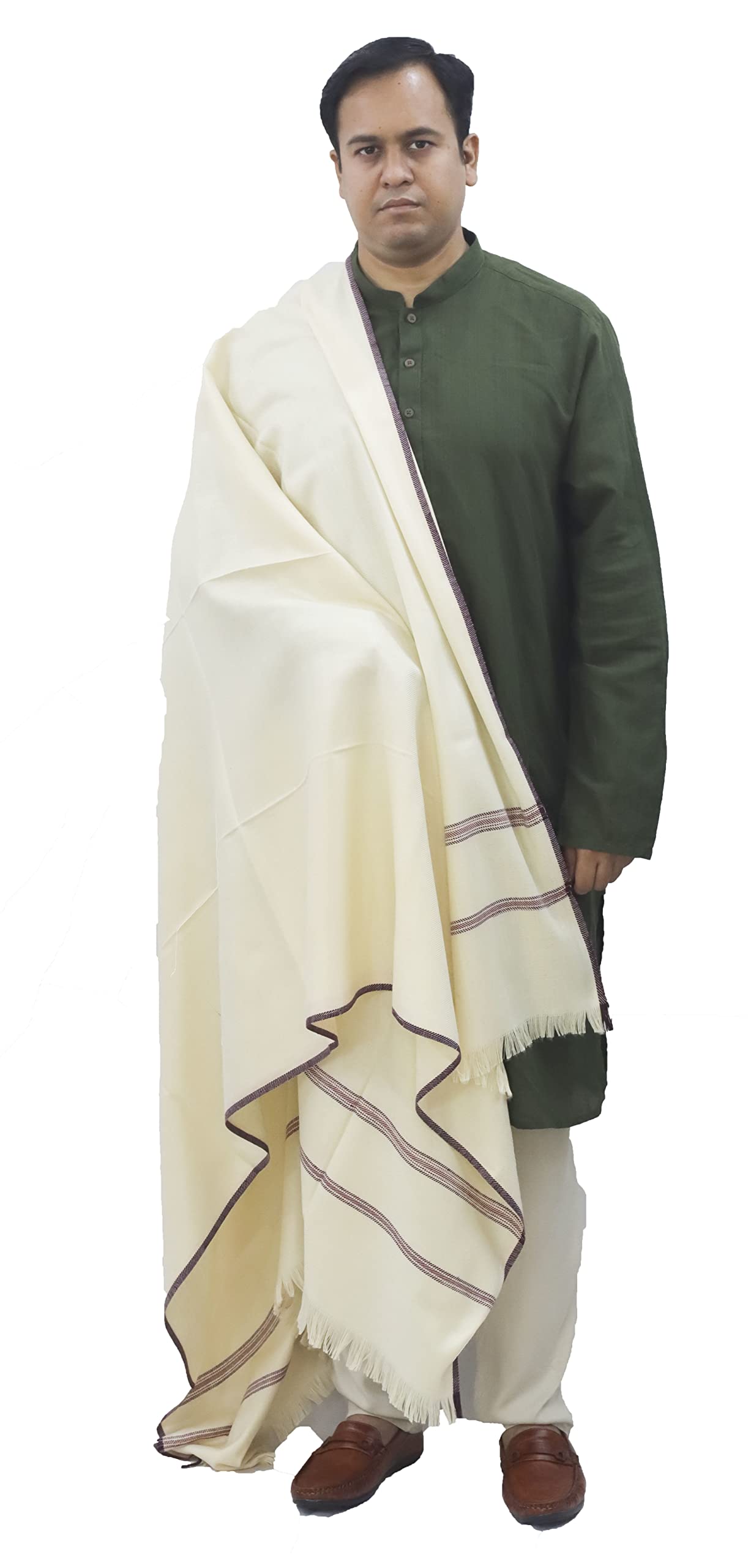 Men::Women Self Design Wool Shawl