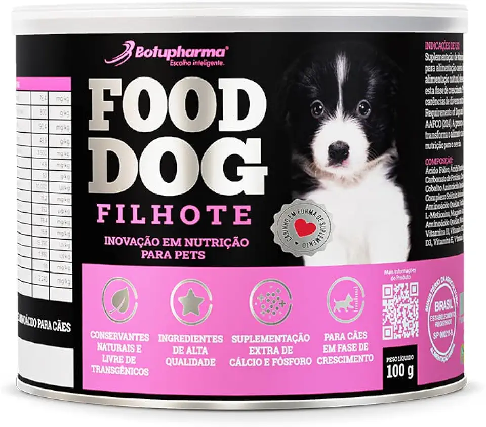 Botupharma Pet Line Suplemento Vitamínico Botupharma Pet Food Dog Crescimento - 100 G