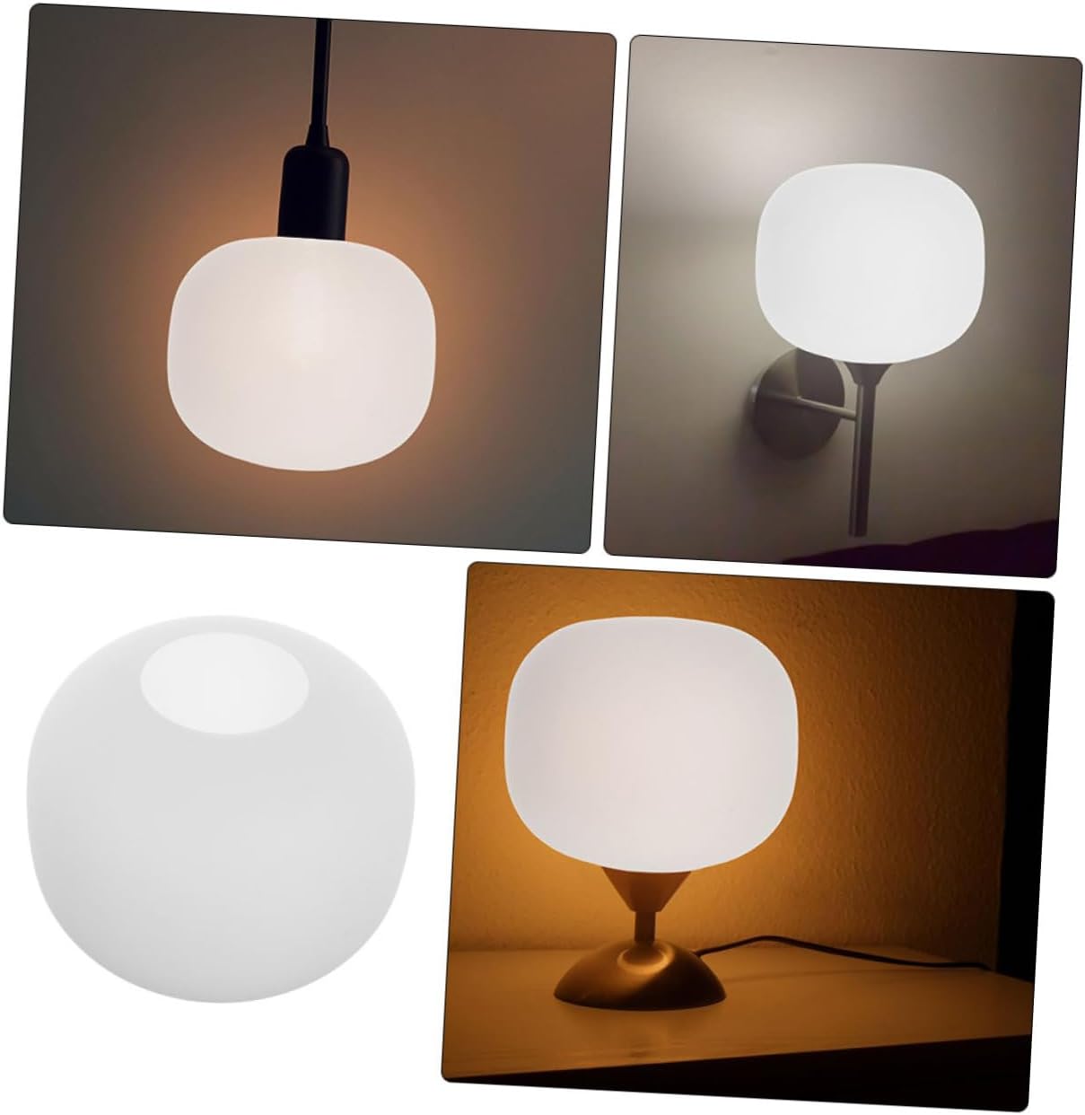 Milky Frosted Glass Lampshade Replacement for Table Lamp Wall Sconce Decor Easy Install Soft Glow