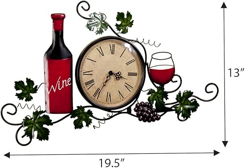 Miniatura 4 de Reloj de pared con motivo Vino