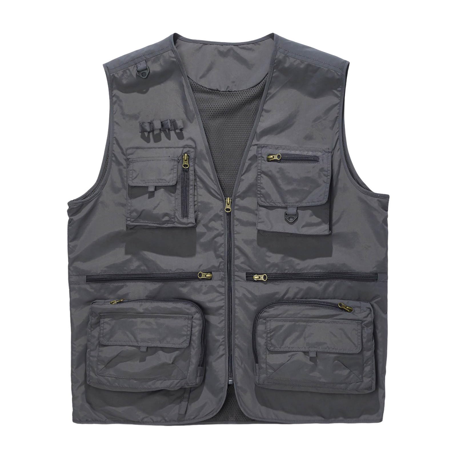 Chaleco para camping hombre transpirable ropa de montaña con múltiples bolsillos 5