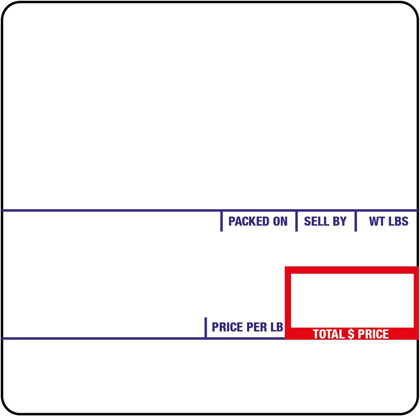 CĀS LST-8020 Printing Scale Label, 58 x 60 mm, UPC/Ingredients, 12 Rolls per Case, CĀS Scale Labels 8020, Guaranteed Quality, Try It!.