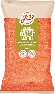 J.C.'s Quality Foods Premium Australian Red Split Lentils, 500 g