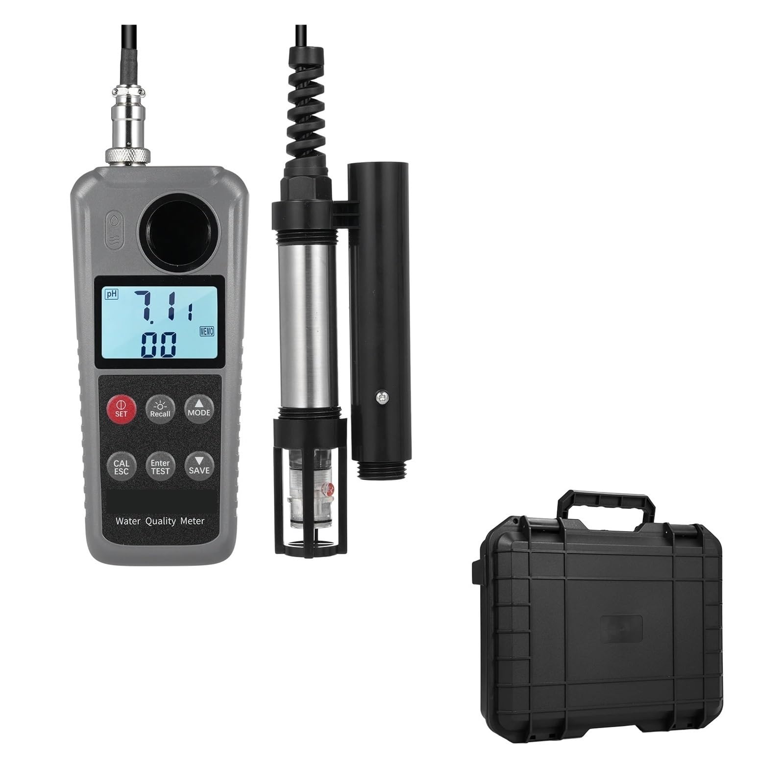 6 In 1 Gelöst Sauerstoff Tester Wasser Qualität Detektor PH Wert Temperatur Ammoniak Stickstoff Sauerstoff Meter DO Sonde Vielseitig Einsetzbar