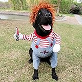 Halloween Kostüme für Hunde, Hund Halloween Kostüm Haustier Cosplay Party Anzug, Lustiges Haustierkostüm, Weihnachtsfeier Rollenspiele Verkleidungen und Kostüme für Hunde M Rot