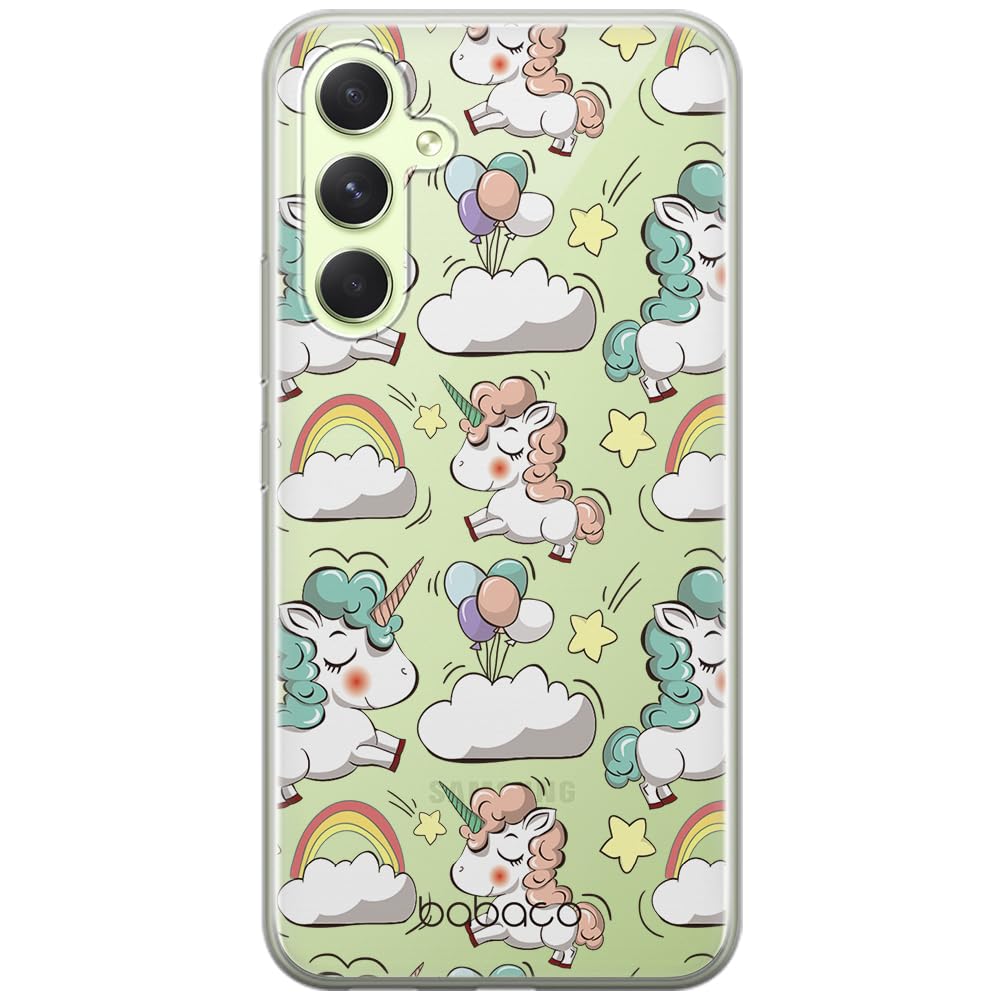 Babaco ERT GROUP mobile phone case for Samsung A54 5G original and officially Licensed pattern Unicorn 001 optimally adapted to the shape of the mobile phone, partially transparent