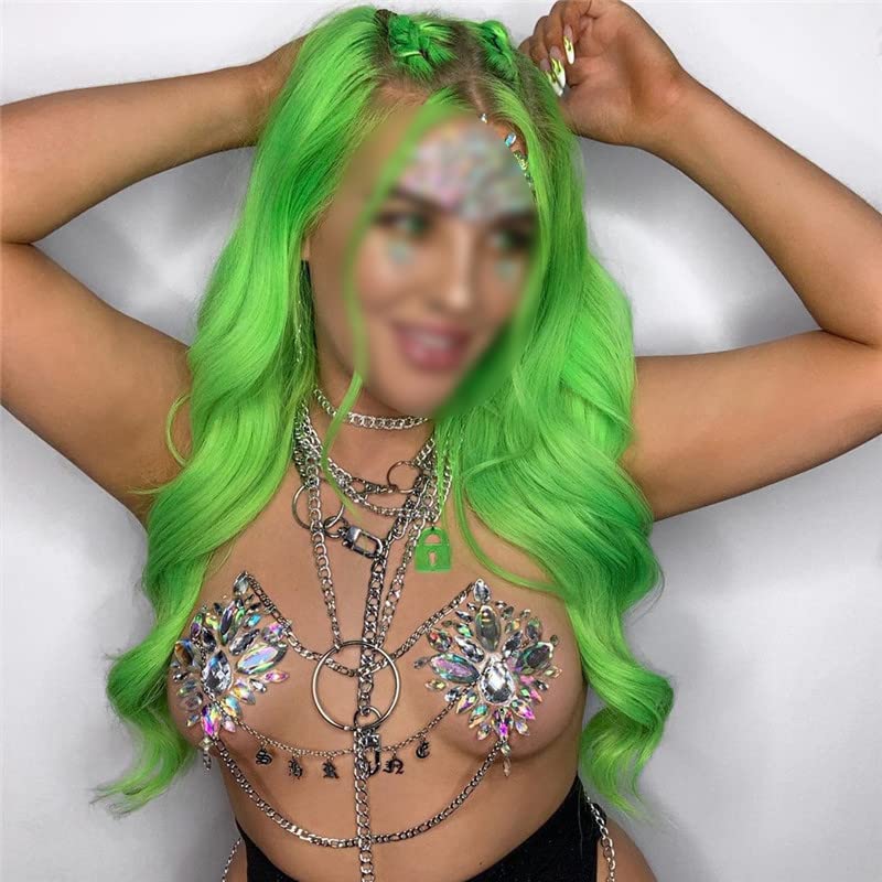3Pcs Body Jewelry Sticker Mardi Gras Crystal Face Jewels Gem Rhinestone Pasties Rhinestone Body Sticker Masquerade Rhinestone Temporary Tattoos for Women Girls