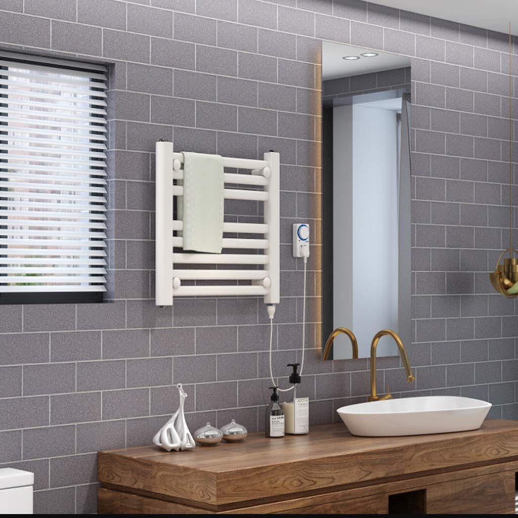 Toallero Calefactable Toallero Calefactable Eléctrico - Radiador de baño doméstico 40x50cm baño Cocina montado en la Pared 200w toallero (Black)