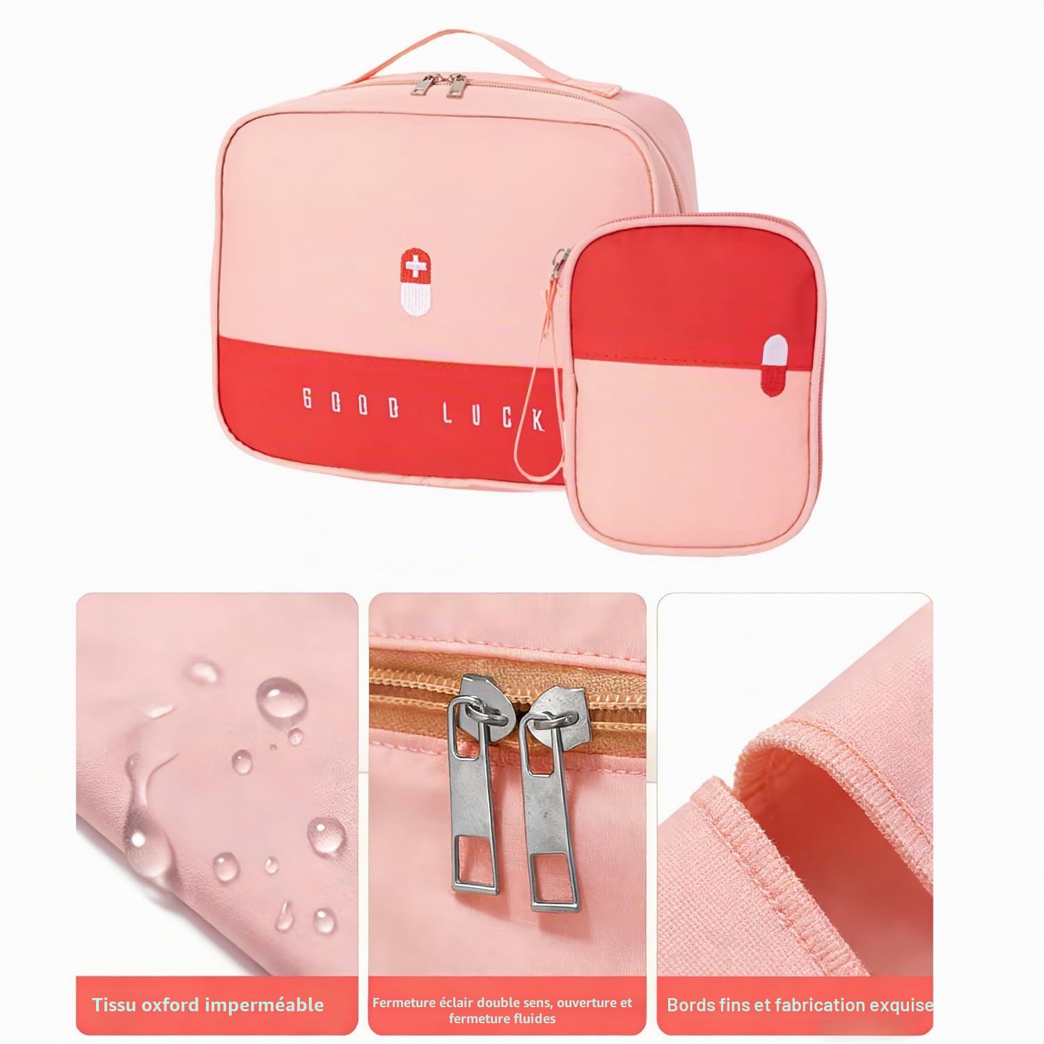 Trousse de Premiers Secours, 2 Pcs Portable Boîte Médicale Boîte, Sac Trousse de Premiers Secours, 2 Pcs Portable Boîte Médicale Boîte, Sac