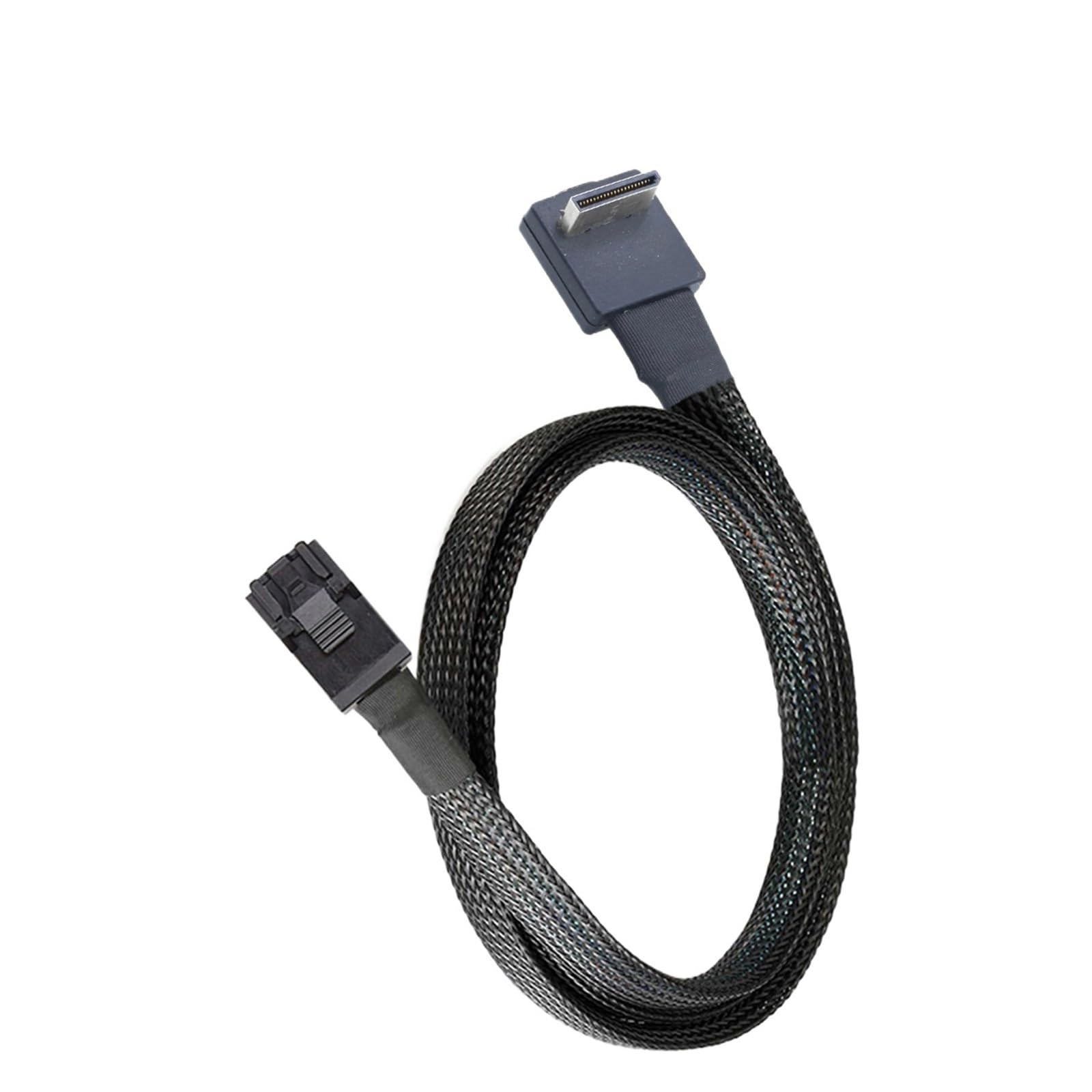 OcuLink PCIE Kabel SFF-8611 4i 42 Pin 90 Grad auf HD MI NI S*A*S SFF-8643 für SSD Data Active Cable (0,5m)