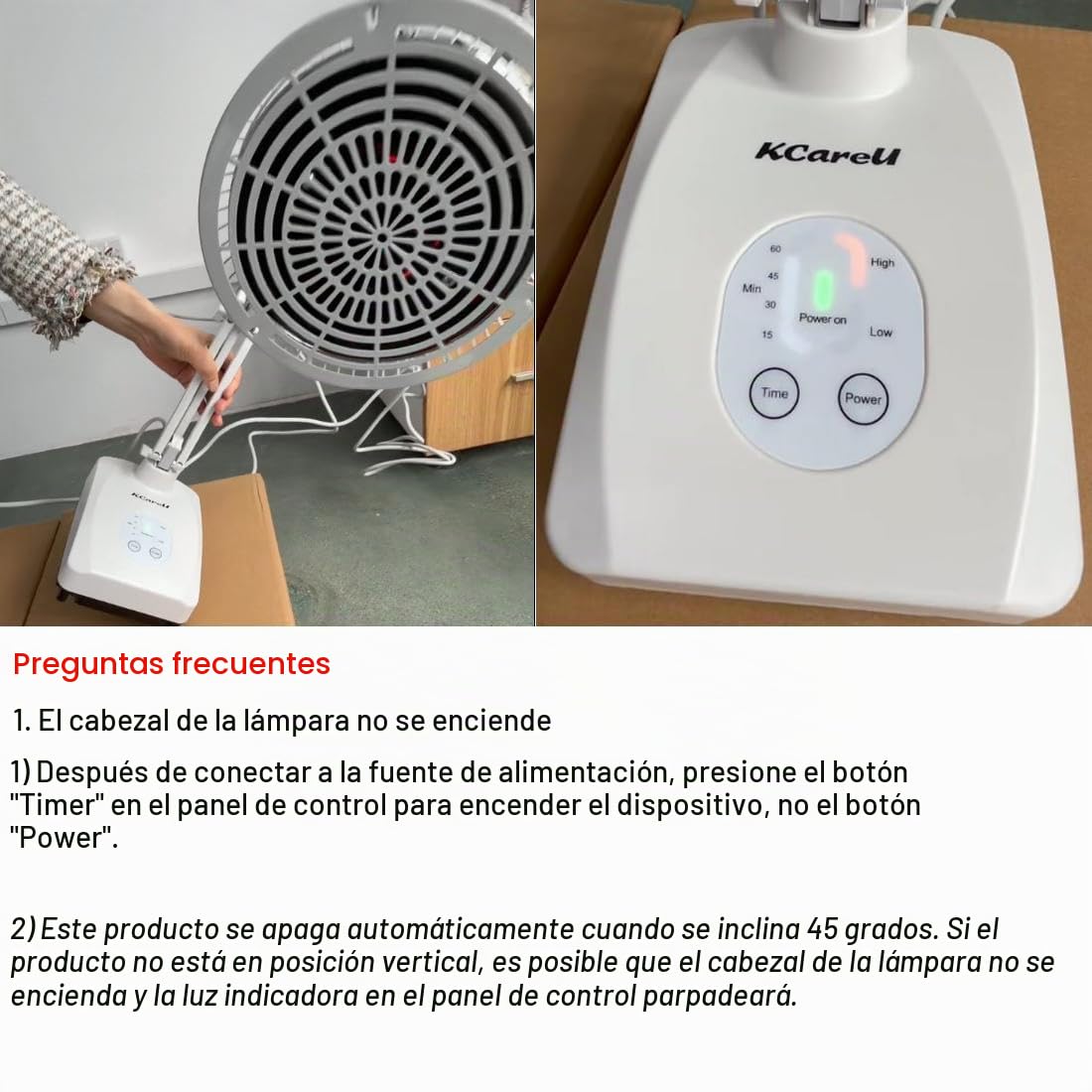 Lámpara de calor infrarroja de 300W, lámpara de luz roja TDP, ángulo y potencia ajustables, dispositivo de terapia para aliviar la tensión en la espalda, hombros, rodillas y cuello