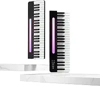 VEDO Teclado de piano dobrável magnético, piano dobrável de tamanho normal com 88 teclas semipesadas, piano digital portátil Bluetooth, com estante (Painel de controle iluminado)