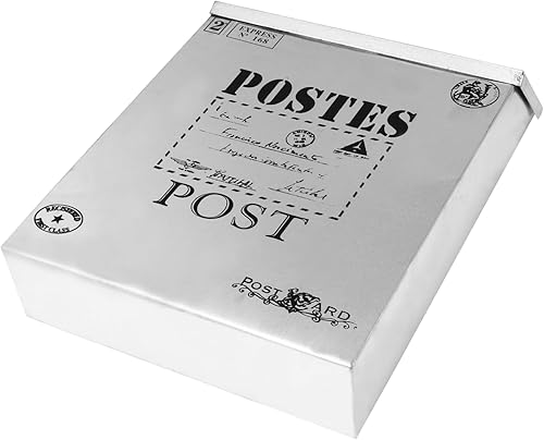 Ciieeo Caja de 1 pieza de buzón de estaño retro para colgar en la pared, maceta para colgar en la pared, decoración de vallas, buzón de correo,