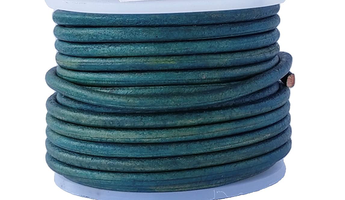 Cords Essentials Round Genuine Leather String Cord, Rope for Jewelry Making Necklaces, Bracelets, Kumihimo Braiding, Wraps
