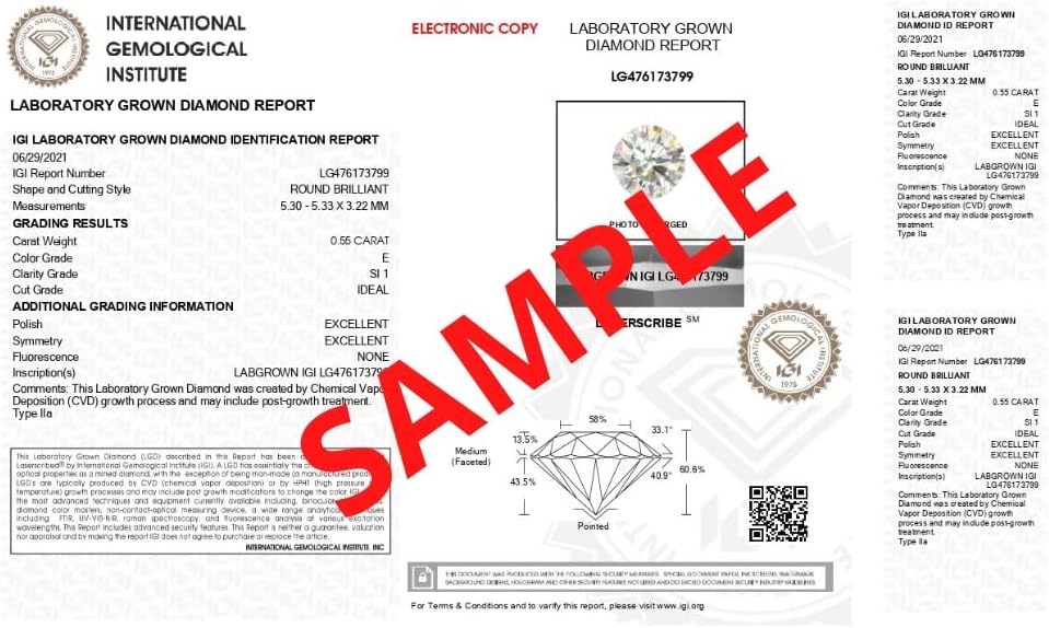 Miniatura 5 de IGI 1 2 3 4 5 quilates esmeralda blanca excelente hermoso diamante creado en laboratorio pequeño anillo de compromiso solitario en oro blanco de 14
