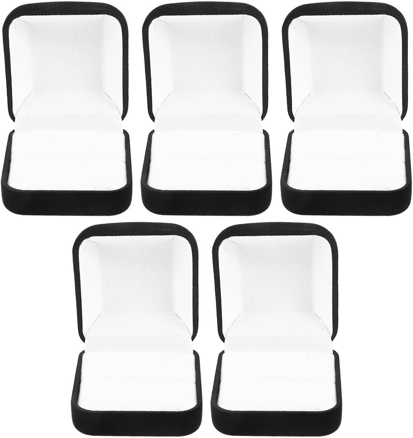 BESTOYARD 5pcs Flocking Ring Box for Proposal and Anniversary Jewelry