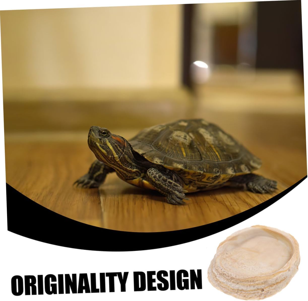Artibetter 2pcs Resin Reptile Food Bowl and Water Dish Set, Terrarium Food Holder with Rock Texture, Sturdy Feeding Plate for Bearded Dragon, Lizard, Snake, Frog, Tortoise, Amphibian Pets