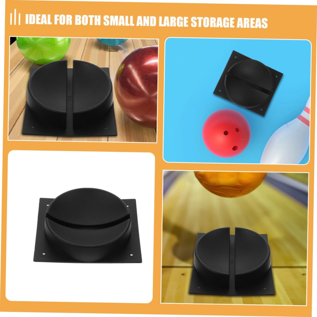 BESPORTBLE 2pcs Plastic Bowling Ball Stand Display Base for Sports Equipment Gym Ball Organizer Sturdy Holder for Bowling for Alleys and Home Use