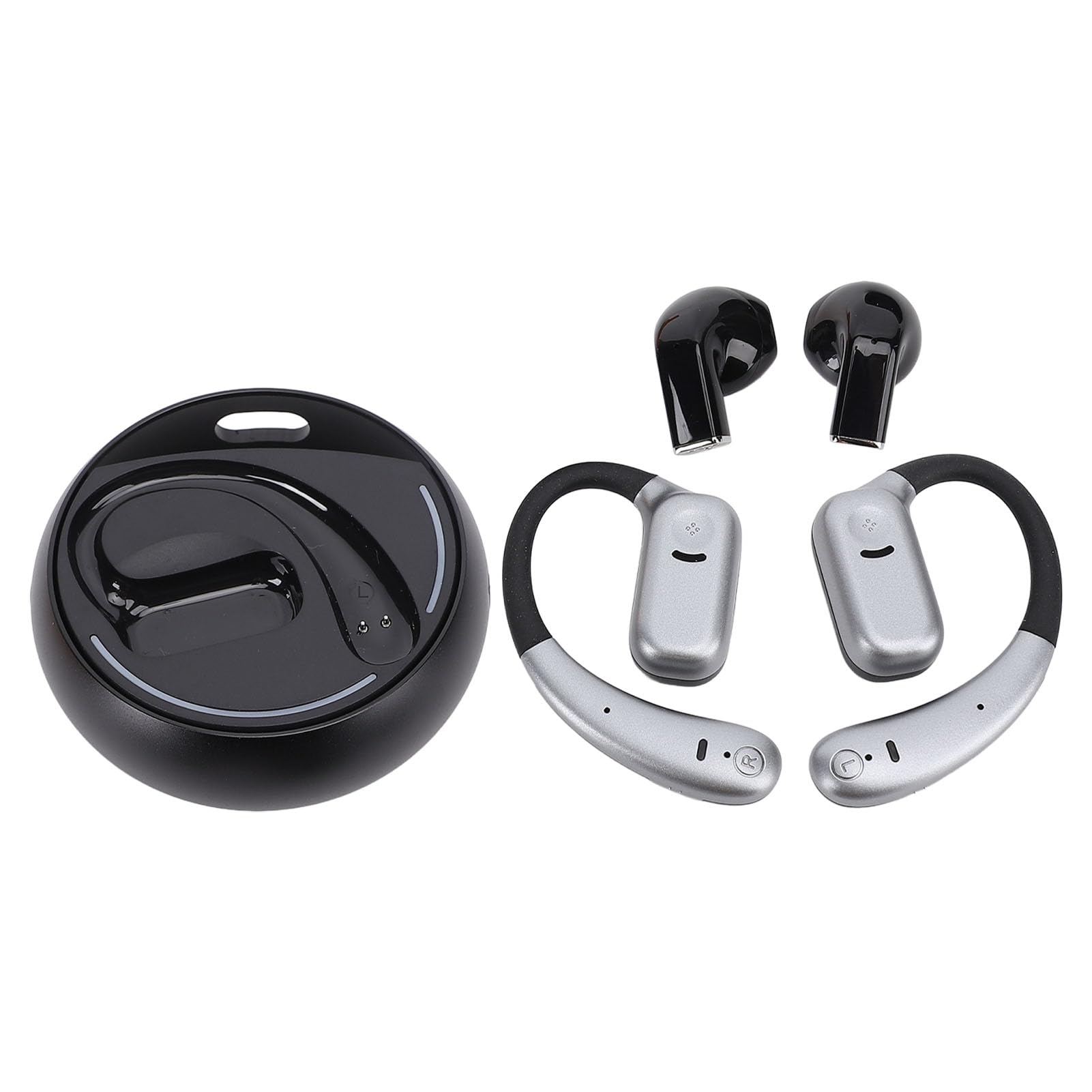 Fabater Auricolari Riduzione del Rumore AI 0,06 S Bassa Latenza per Giochi Sportivi Doppi Auricolari 2 Paia Batteria a Lunga Durata