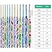 12pcs Soft Warm Crochet Hooks Animals Pattern Tapered Hook Polymer Clay Ergonomic Crochet Hook Kit Complete 2.25(B-1)-8.0mm (L-11) Aluminum Knitting Hook for Crochet Yarn Craft