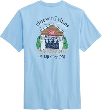 Vineyard Vines Mens Garage Brews Short-Sleeve Pocket Tee