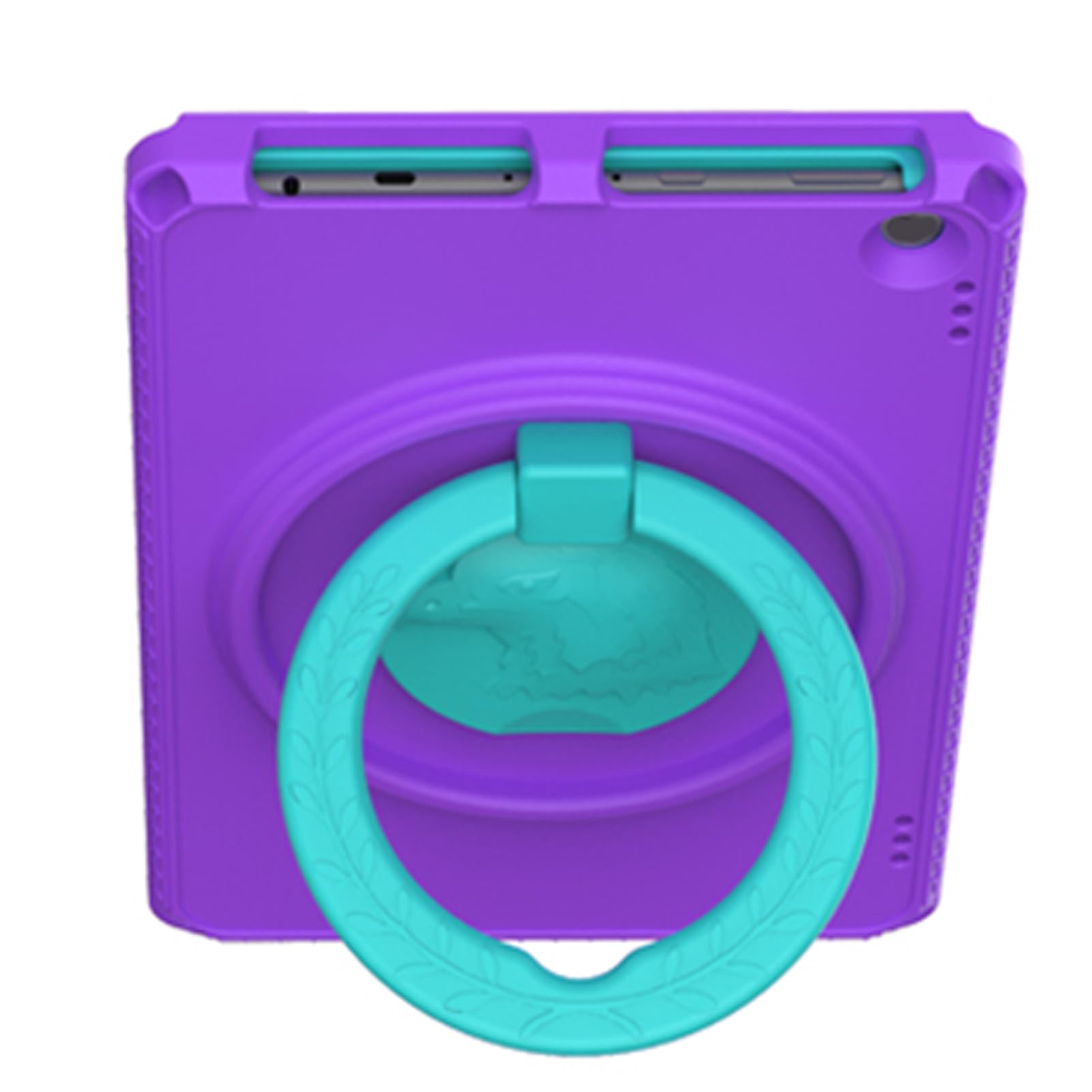 Cosiki Custodia Tablet per Bambini per HD 10 2023 2021, Copertura Rigida con Supporto in EVA con Cavalletto e Maniglia Ruotabili, Protezione Schermo Integrata (viola chiaro)