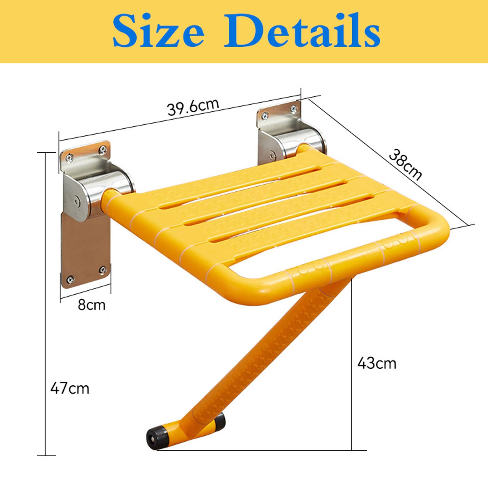 Silla Plegable de Pared escondida,Asiento de Ducha para Montaje en Pared,Taburete Plegable montado en la Pared para la Entrada,con Patas,Almacenamiento sin ocupar Espacio,Ahorra Espacio