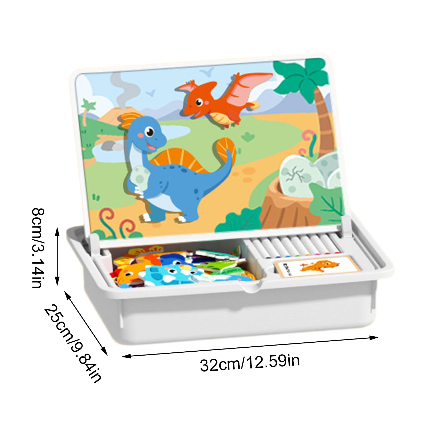 Magnetyczna Puzzle Edukacyjne Dla Dzieci, Dwuletnie Dopasowanie | 32x25x8 Cm, Ga Przebierania Się, Zabawna Twarz Magnetyczna Gra W Podróż, Przenośne I, Dla Przedszkola, Wakacje,