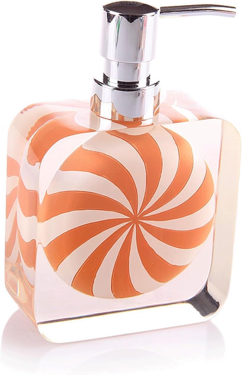 Soap bottle， High-grade creative soap dispenser 200ml is suitable for bathrooms(Orange)