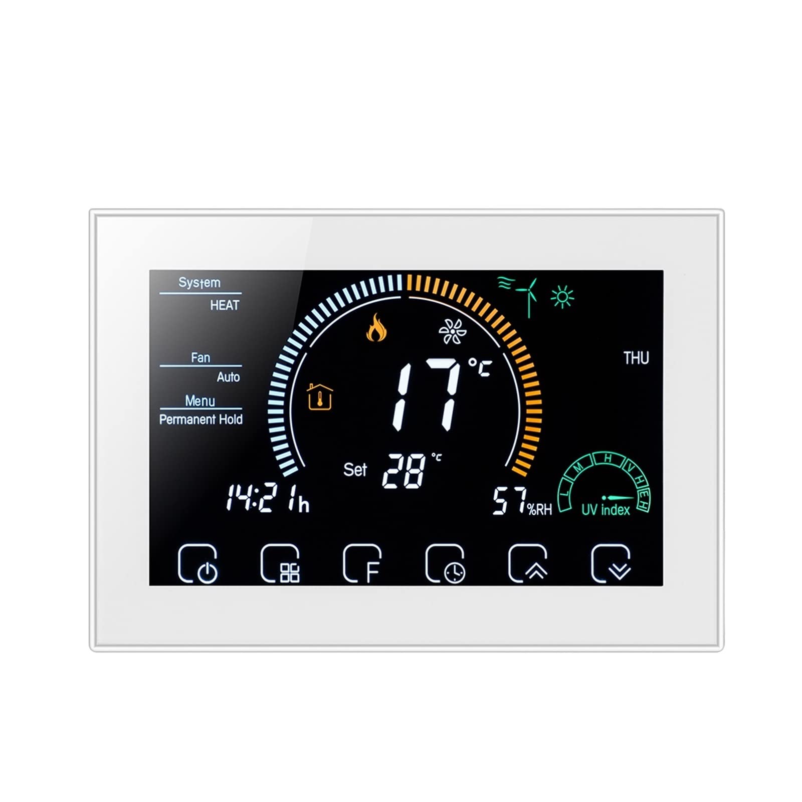 Thermostat central blanc pour un confort thermique discret à la maison