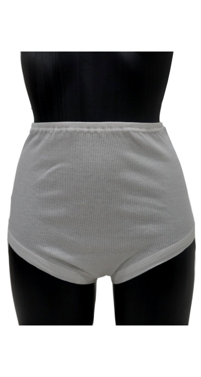 MORETTA N.6 Slip Mutanda Donna Vita Alta 100% Cotone Made in Italy Art 43 Costina