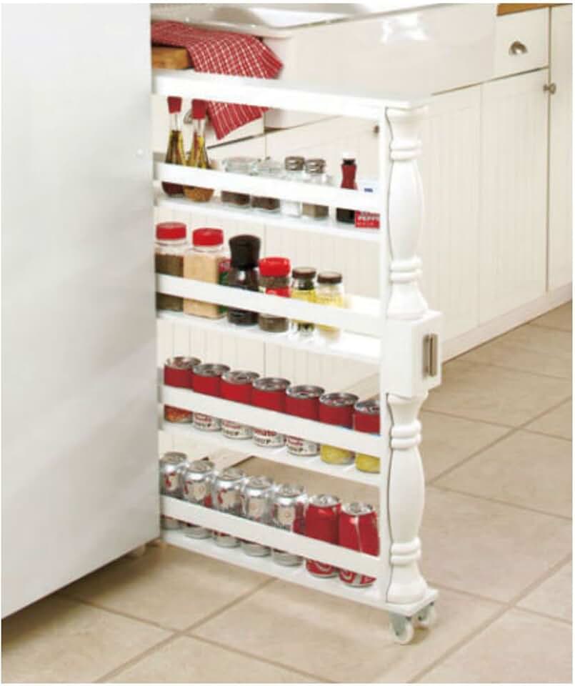 vertical spice rack pull out