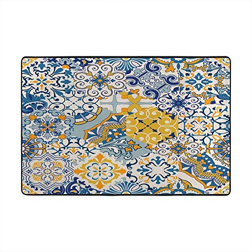 Grand tapis de sol arabe lavable 182x121 cm