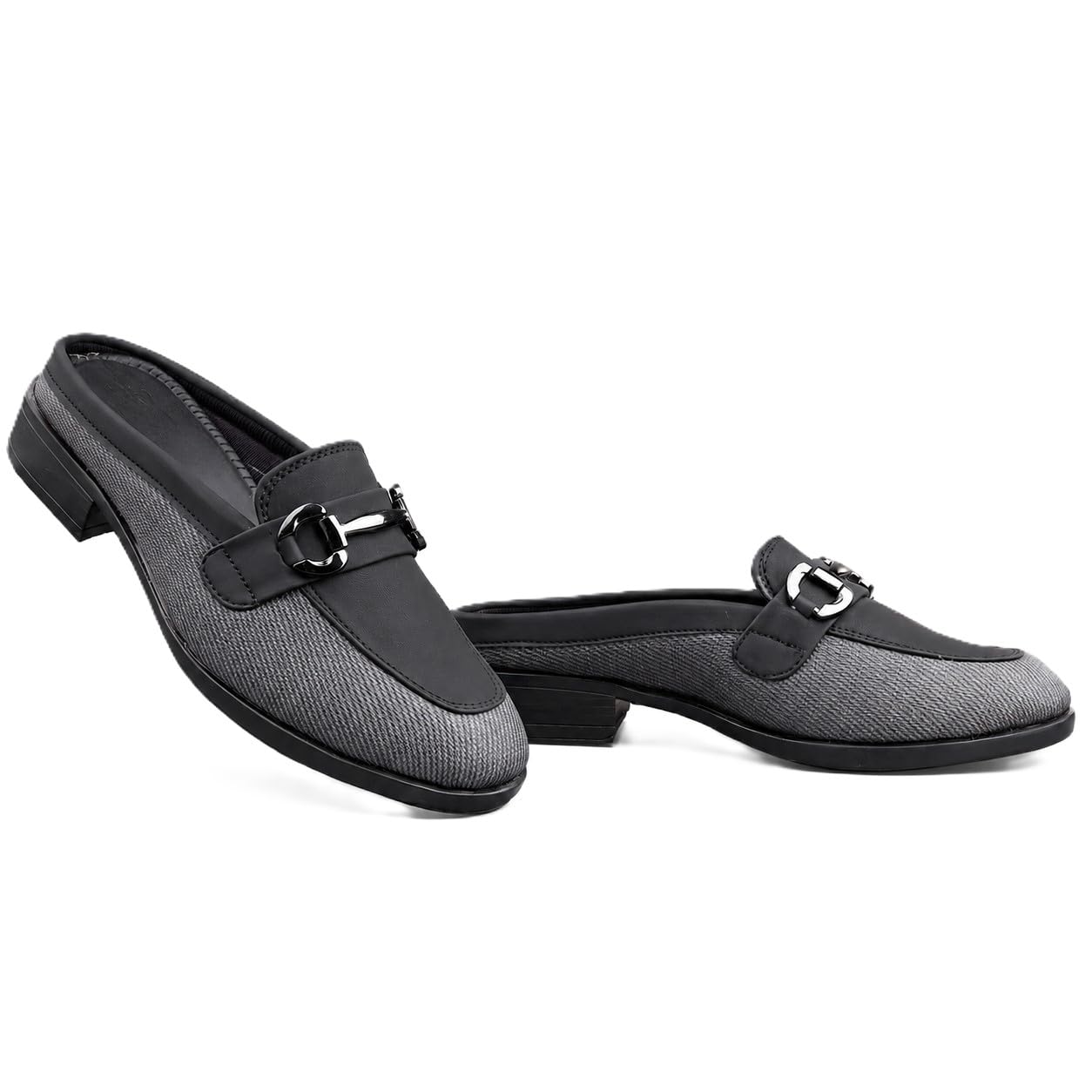 Women's Ethnic Wear Slip-Ons and Faux Leather Mule Loafers with Classic Buckle Design, Fabric Side Panels & Low Heel TPR Sole.-image-40
