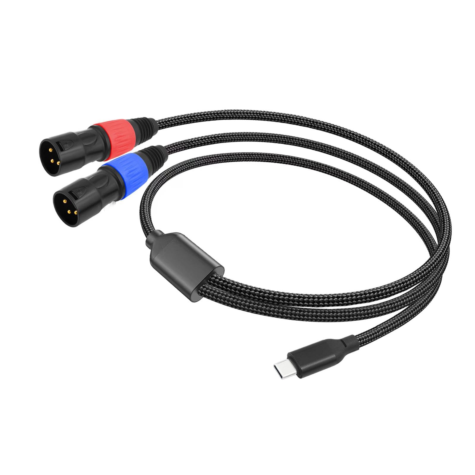 Zestaw 5 kabli typu C na 2 XLR RCA Y Splitter Cord do kina domowego, słuchawek, głośnika, 3 m