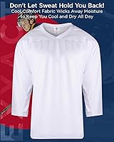 Vista 4 de Exxact Sports Camisetas de hockey juvenil para niños, camiseta de práctica de hockey, camiseta en blanco de hockey, camiseta de hockey sobre hierba