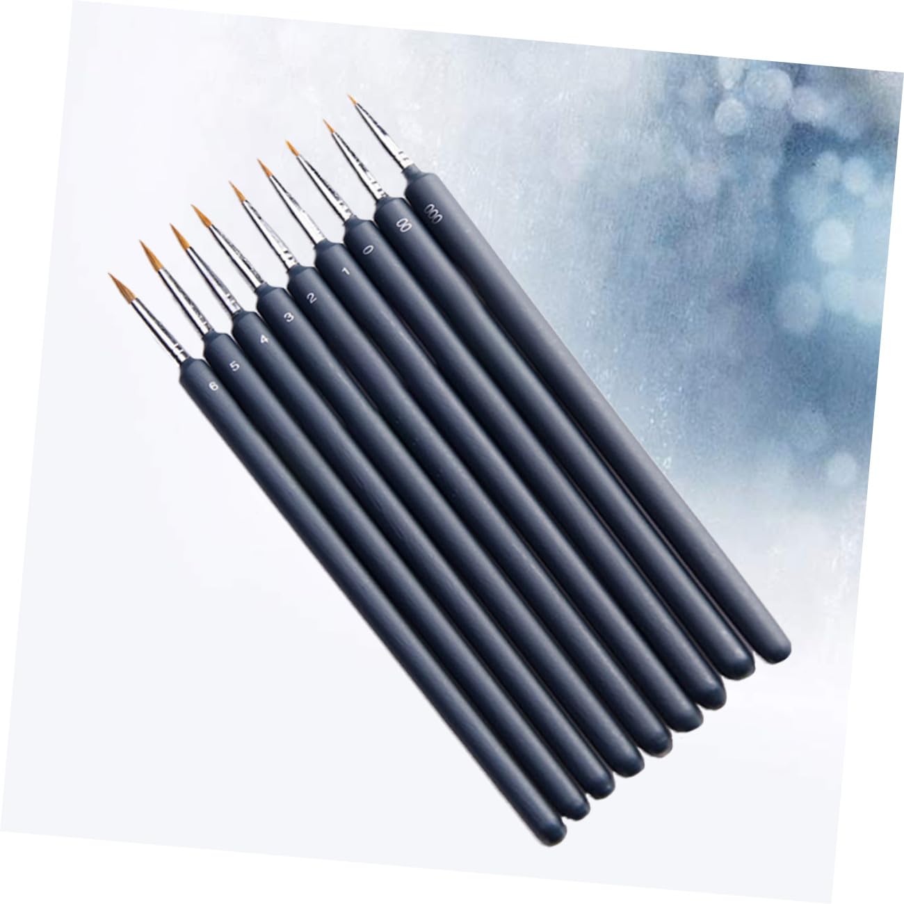 Juego De 15 Pinceles De Acuarela De Pelo De Comadreja para Acuarela Fina (9 Piezas X 15)