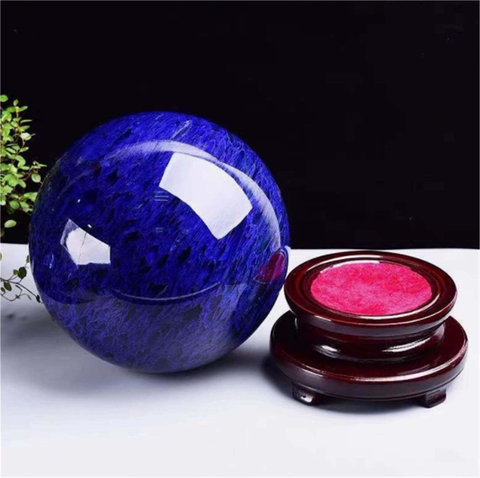 Kristallkugel Schmelzende Kristallkugel, Dekorative Kugeln Mit Holzständer, for Feng Shui Für Heimdekoration(10cm)